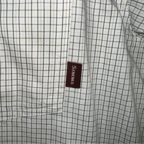 Simms Checkered Shirt 100% Cotton Colorado River Cattle Ranch Mens Size Large - Picture 6 of 13
